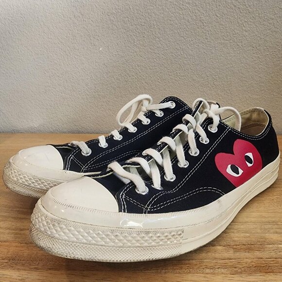 Converse CDG PLAY Chuck 70 Shoes Mens Size 12 Black Low Top Canvas 150206C main image 5